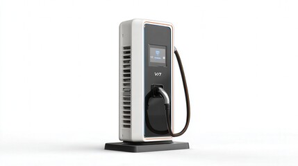 Obraz premium advanced charging station device isolated on white background