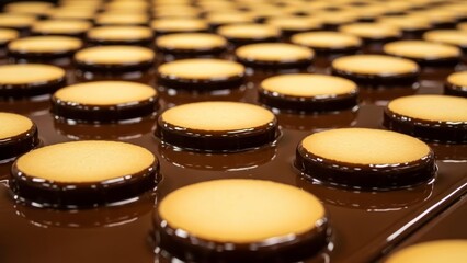 Crispy salted potato chips close-up background texture