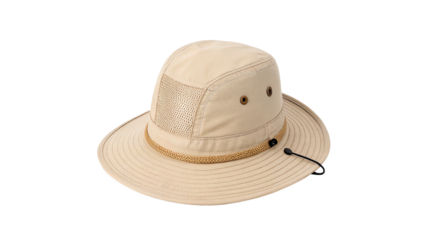 Wide-brimmed hat on a transparent background.