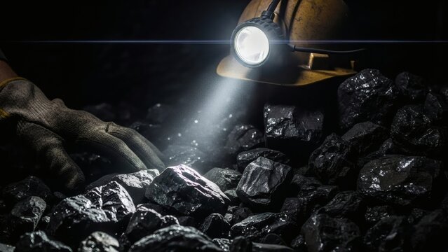 Coal Miners Light Hard Work in the Dark.
