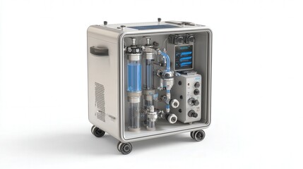 Fototapeta premium advanced water purification system product visualization isolated on white background