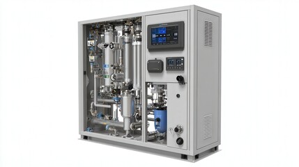 Fototapeta premium advanced water purification system product visualization isolated on white background
