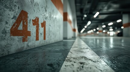 A reserved covered parking spot for an apartment displayed in standard format.