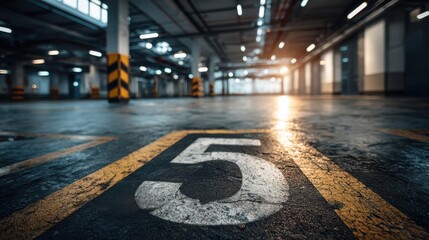 A reserved covered parking spot designated for an apartment.