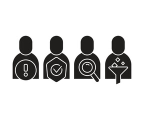 user profile and user interface icons set