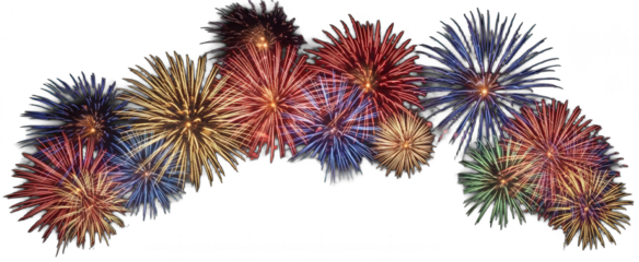 Fireworks png Celebration cutout Pyrotechnics png Sparklers cutout Explosions png New Year png Festivities cutout Blaze png Display png Rockets cutout