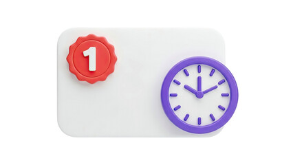 Notification Badge and Clock Icon