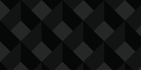 Minimal abstract black geometric cube creative concept triangle overlap square technology background. digital cubes fabric and wallpaper grid block texture background.