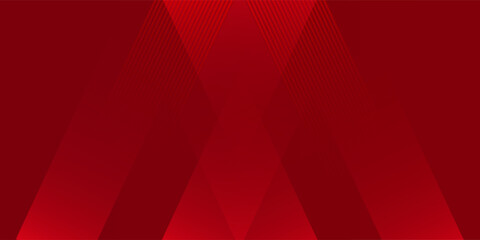 Obraz premium Abstract Red Geometric Background with Diagonal Lines and Modern Gradient Design. Futuristic Technology Concept