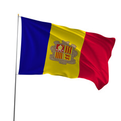 Flag of Andorra on Transparent Background