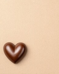 Heart-shaped chocolate delight gourmet kitchen food photography warm atmosphere close-up view sweet indulgence