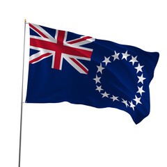Fototapeta premium Flag of Cook Islands on Transparent Background