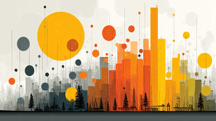 Carbon intensity indicator graphic imagery showing emission density markers, sustainability performance cues, environmental responsibility signals, and structured presentation promoting awareness 