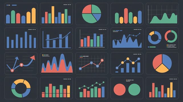 Infographic elements for data analysis and business presentations - Powered by Adobe