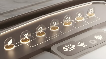 Luxury 3D Wellness & Longevity Interface for Premium Healthy Living