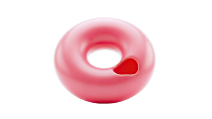 3D Render of a Pink Torus with a Hole