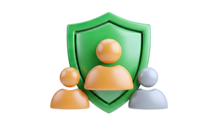 3D Shield with User Icons