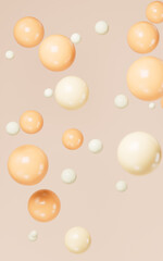 Abstract geometric shapes, abstract spheres, mobile phone wallpaper, desktop wallpaper, 3d rendering.