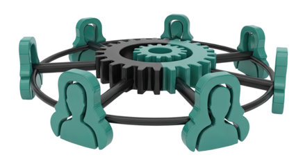 Teamwork and Collaboration Concept