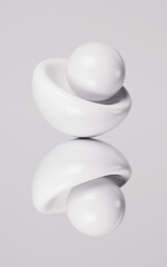 Abstract geometric spheres, desktop wallpaper, mobile phone wallpaper, 3d rendering.