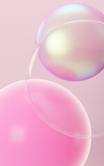 Abstract geometric shapes, abstract spheres, mobile phone wallpaper, desktop wallpaper, 3d rendering.