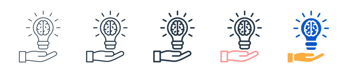 Idea different style icons set vector illustration. 