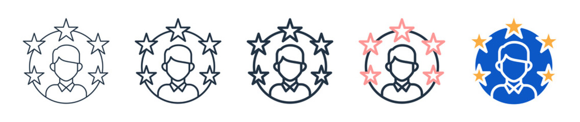 Experience different style icons set vector illustration. 