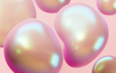 Abstract geometric shapes, abstract spheres, mobile phone wallpaper, desktop wallpaper, 3d rendering.