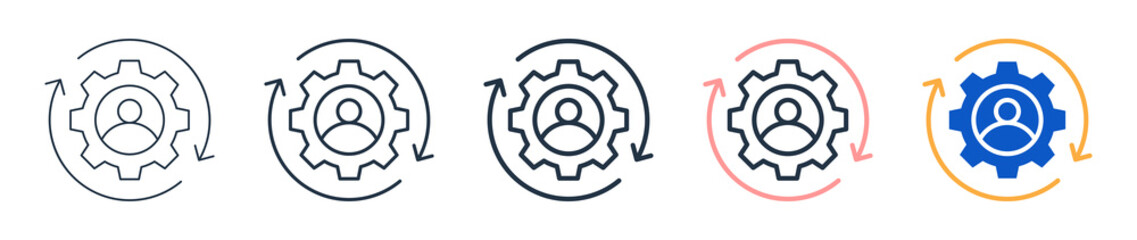 Operation different style icons set vector illustration. 