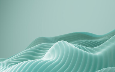 Abstract multi-layered curved background, 3d rendering.