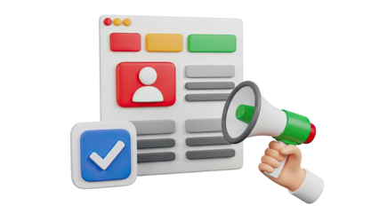 3D Notification and Announcement Icons