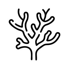 Obraz premium Line art of coral in minimalist style and monochrome design 