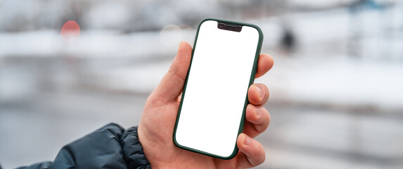 Blank smartphone screen for app presentation