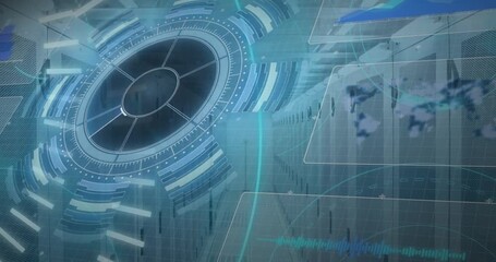 Animation of data processing over scope scanning and computer servers - Powered by Adobe