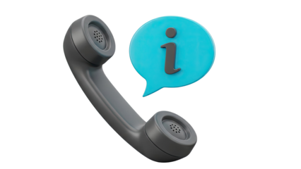 Phone Receiver with Information Speech Bubble