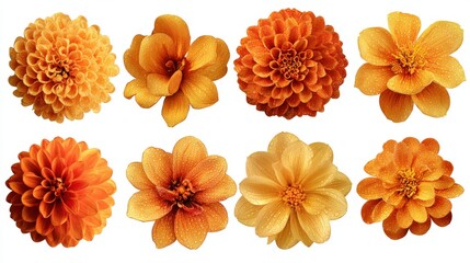 Vibrant collection of orange and yellow flowers