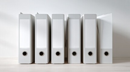 Clean modern folder organizer with minimal design isolated on white background