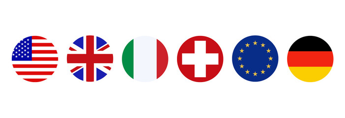 Obraz premium Flags buttons 