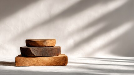 Elegant wooden sculpture stack featuring minimalist design, organic textures, and natural craftsmanship perfect for modern interior decor and artistic styling