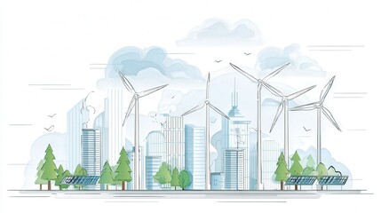 clean tech startup concept minimal icons composition isolated on white background