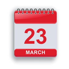March 23 Daily Calendar Page Clean Professional Design