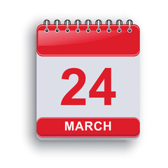 March 24 Daily Planner Sheet Minimal Printable Style