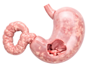 Stomach isolated on transparent or white background