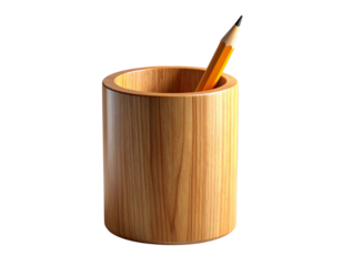 3D Wooden Pencil Holder with Single Wooden Pencil