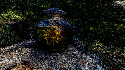 water drops on the ground