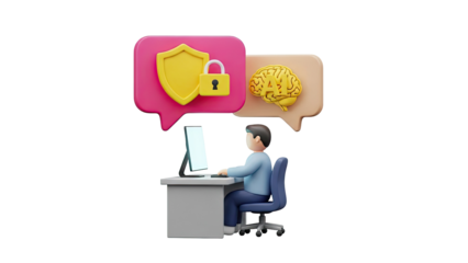 AI and Security Communication Concept