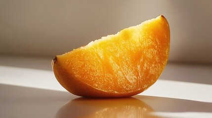 Close-up of a bright orange fruit slice