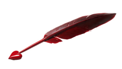 Elegant Feather Quill with Heart Shape
