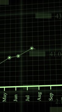 Protat business growth 3d infograph chart with animated stock market progress