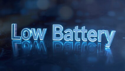 Low Battery Neon Sign